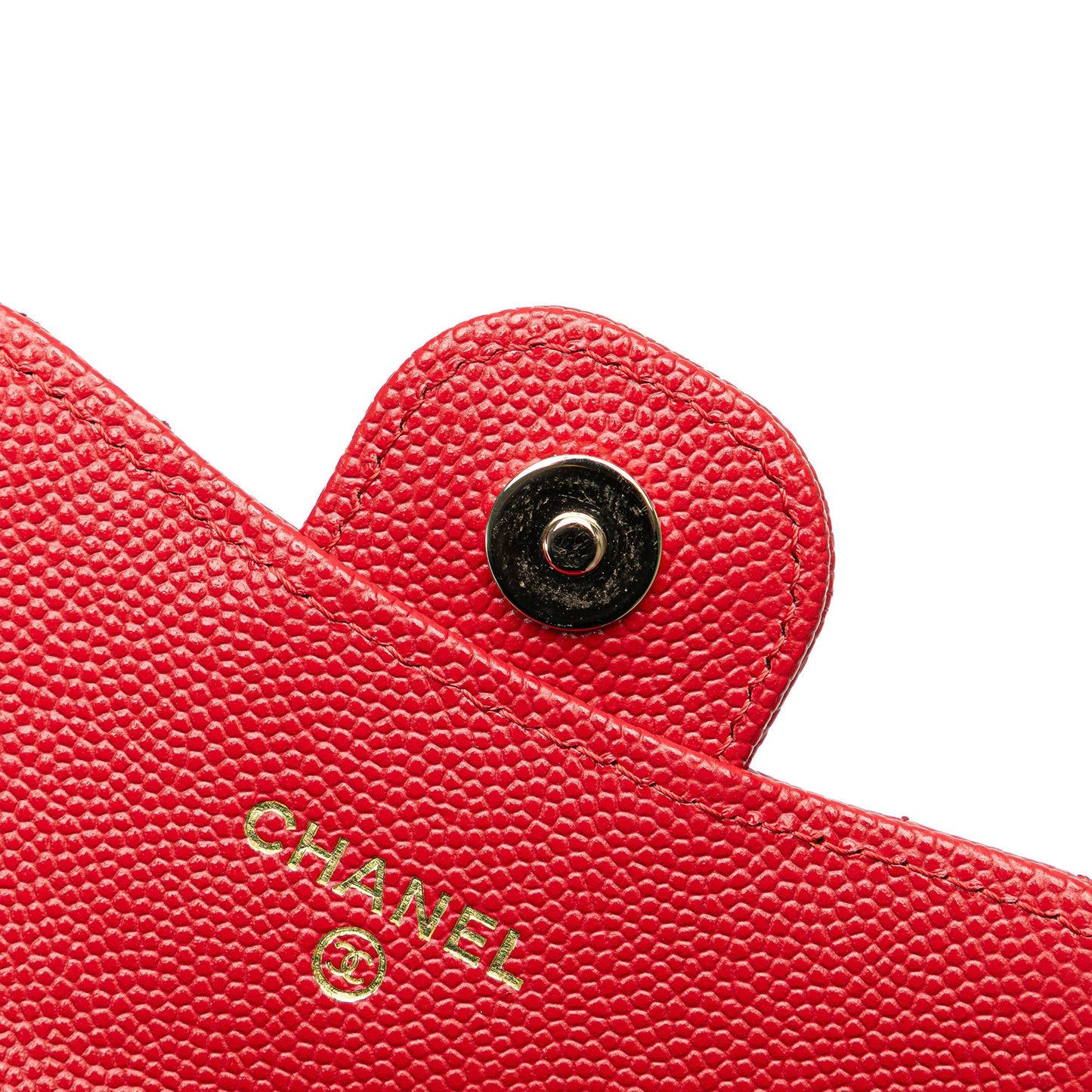 Chanel Sac CC Quilted Caviar Flap Card Holder on Chain