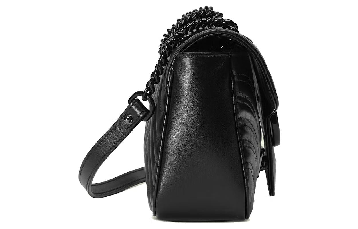 (WMNS) Gucci GG Marmont Matelasse Shoulder Bag Small 'Black' 443497-DTDFV-1000