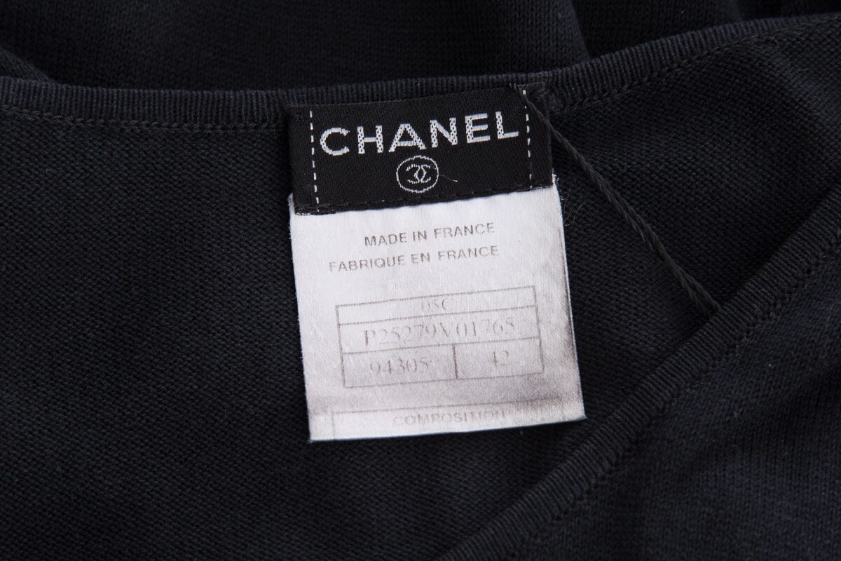 Chanel Black Sleeveless Tank SZ 42
