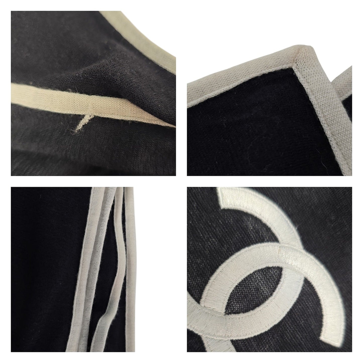 Chanel CC Logo Cashmere Silk Scarf