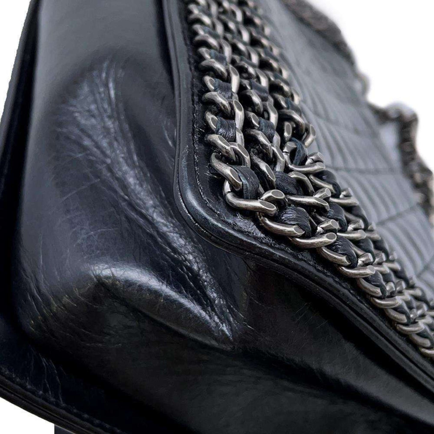 Chanel Sac Boy en cuir noir