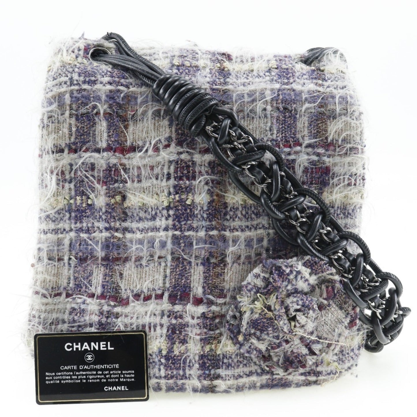 Chanel Sac Flap en tweed violet