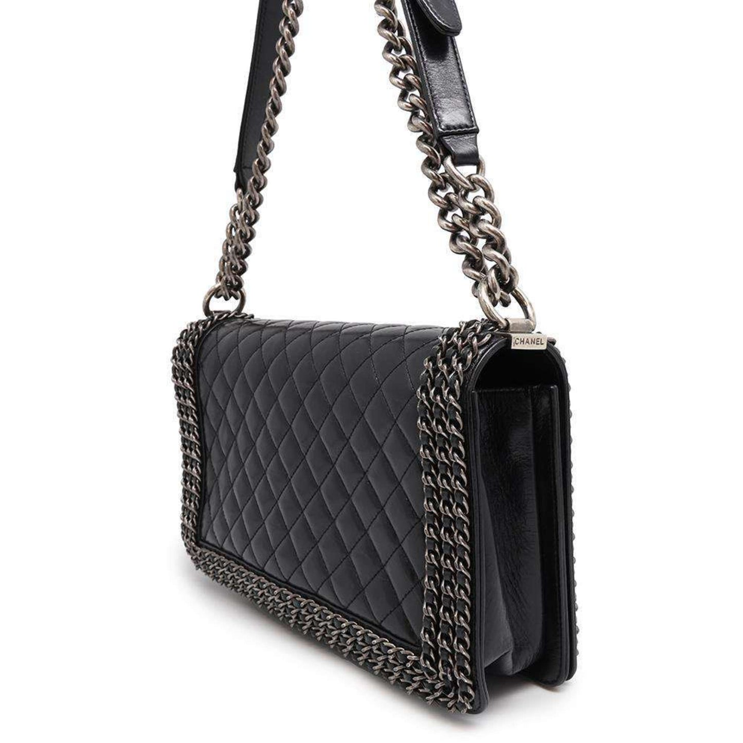 Chanel Sac Boy en cuir noir