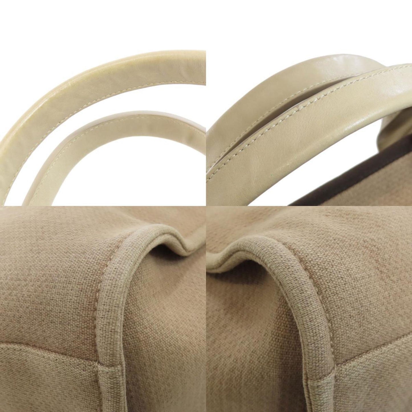 Chanel Sac Deauville en toile marron