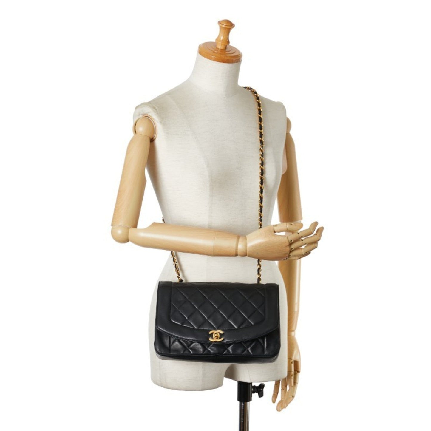 Chanel Sac Diana en cuir noir