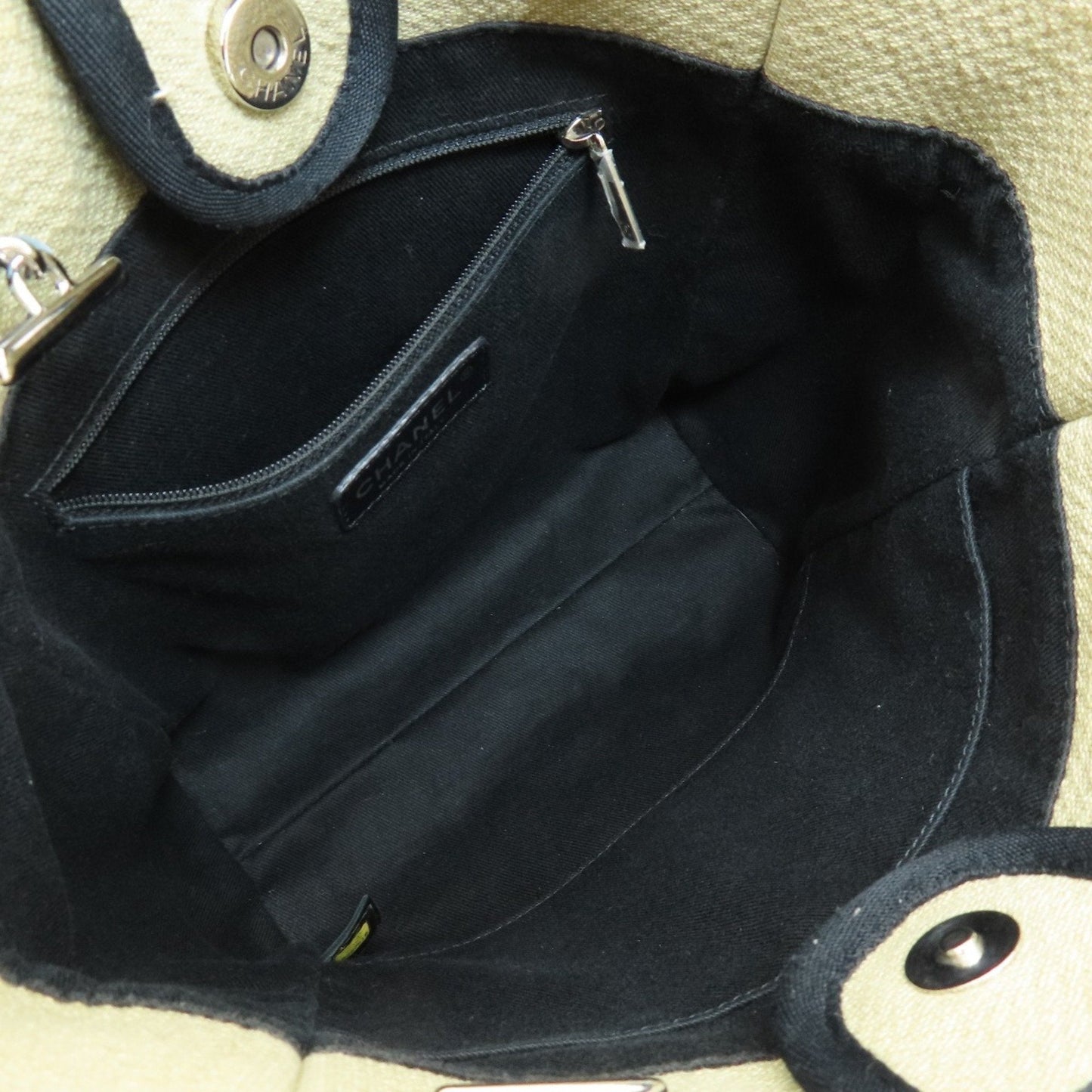 Chanel Sac Deauville en toile beige