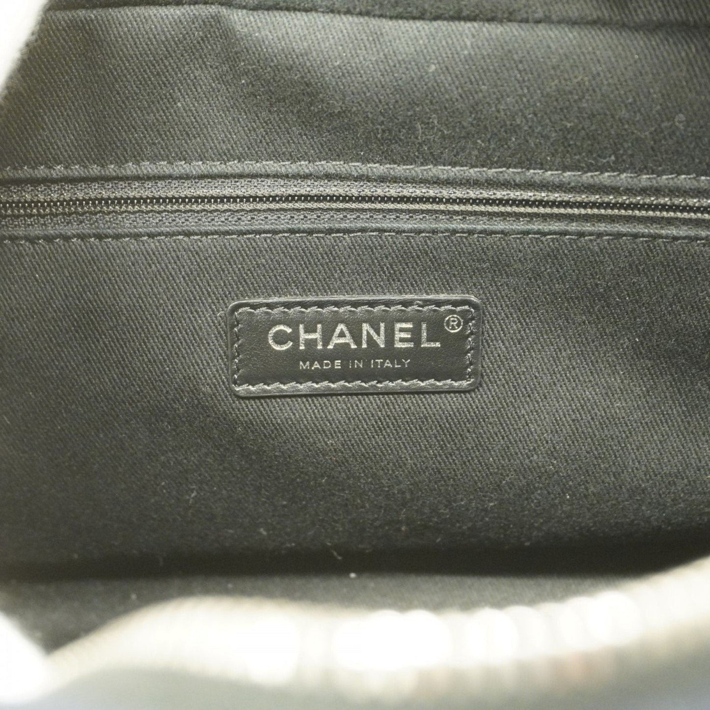 Chanel Sac Deauville en toile noir