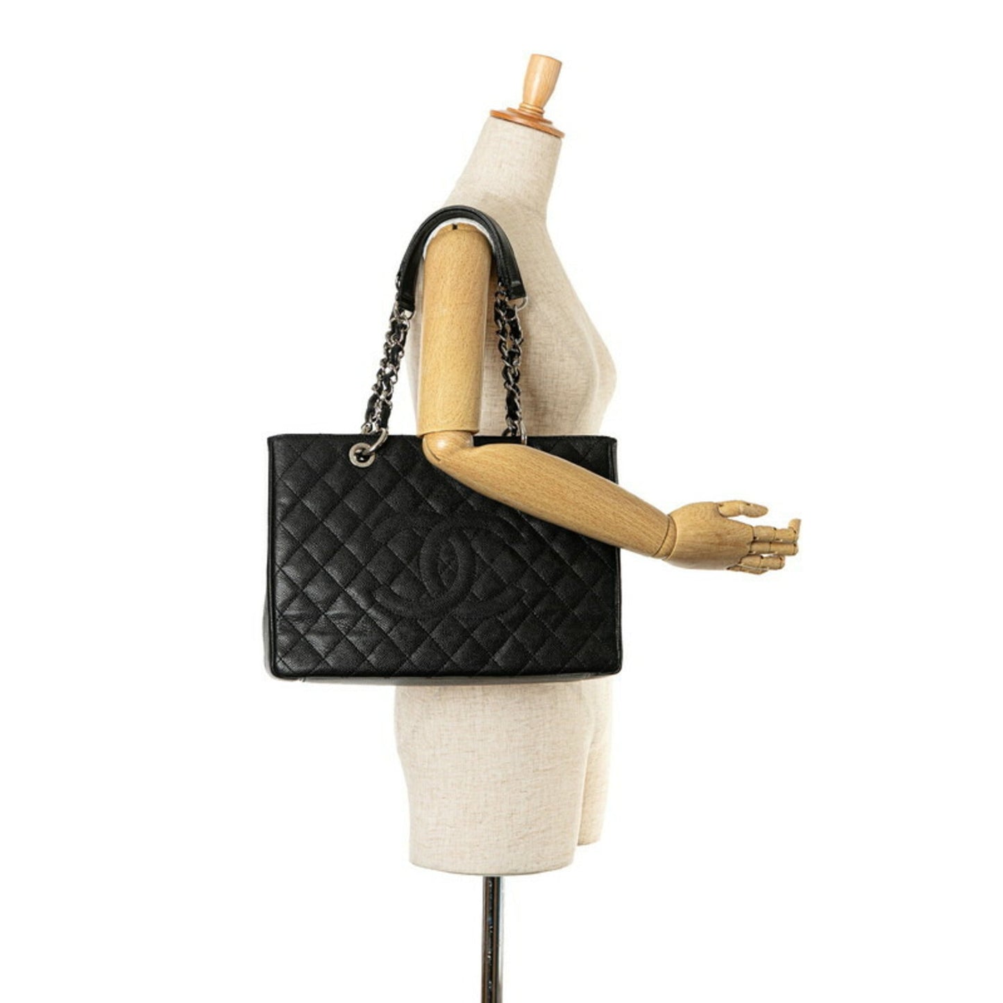 Chanel Sac GST en cuir caviar noir