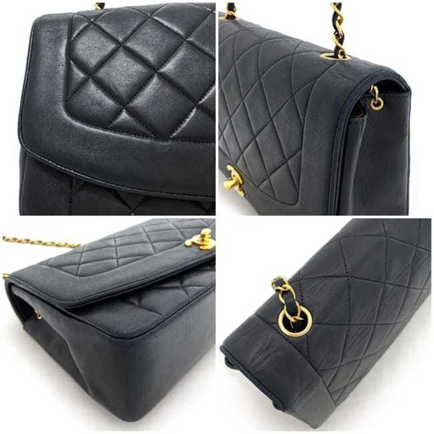 Chanel Sac Diana en cuir noir