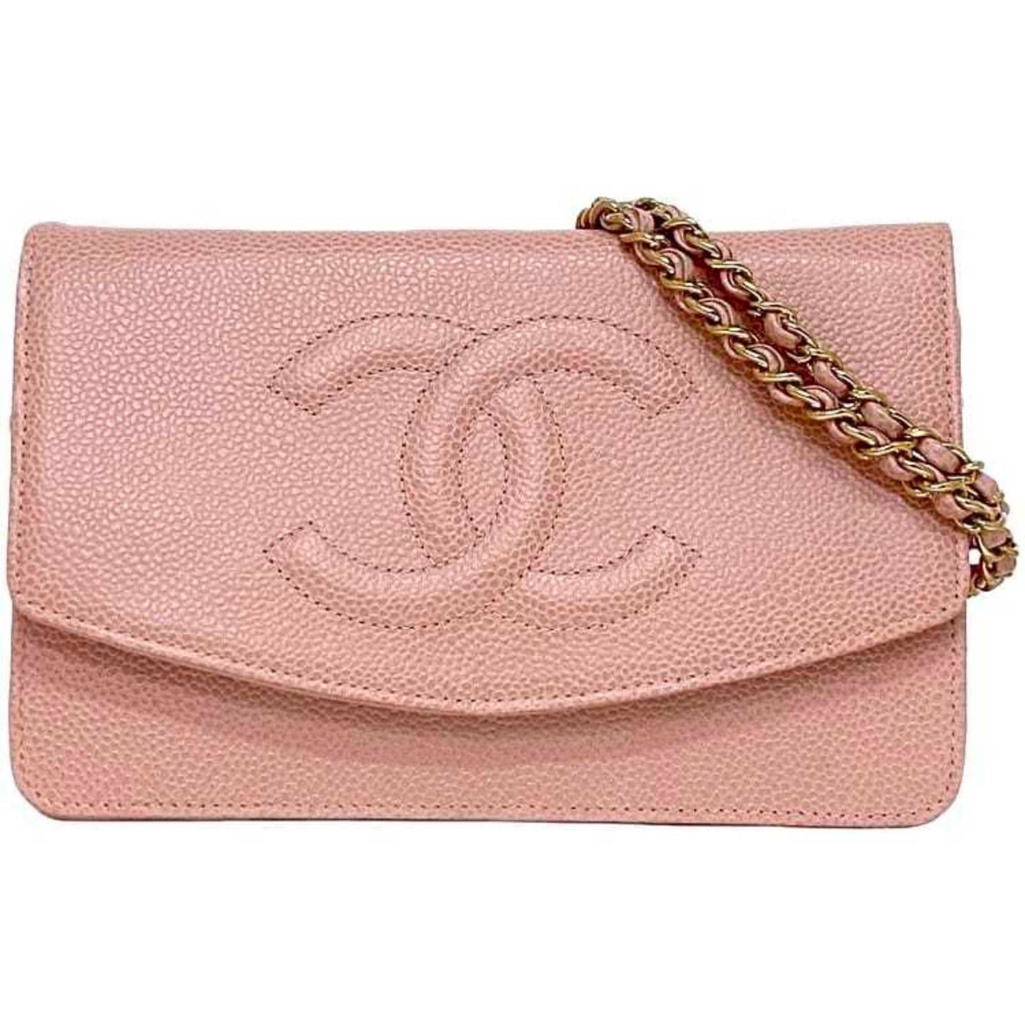Chanel Sac Flap en cuir caviar rose