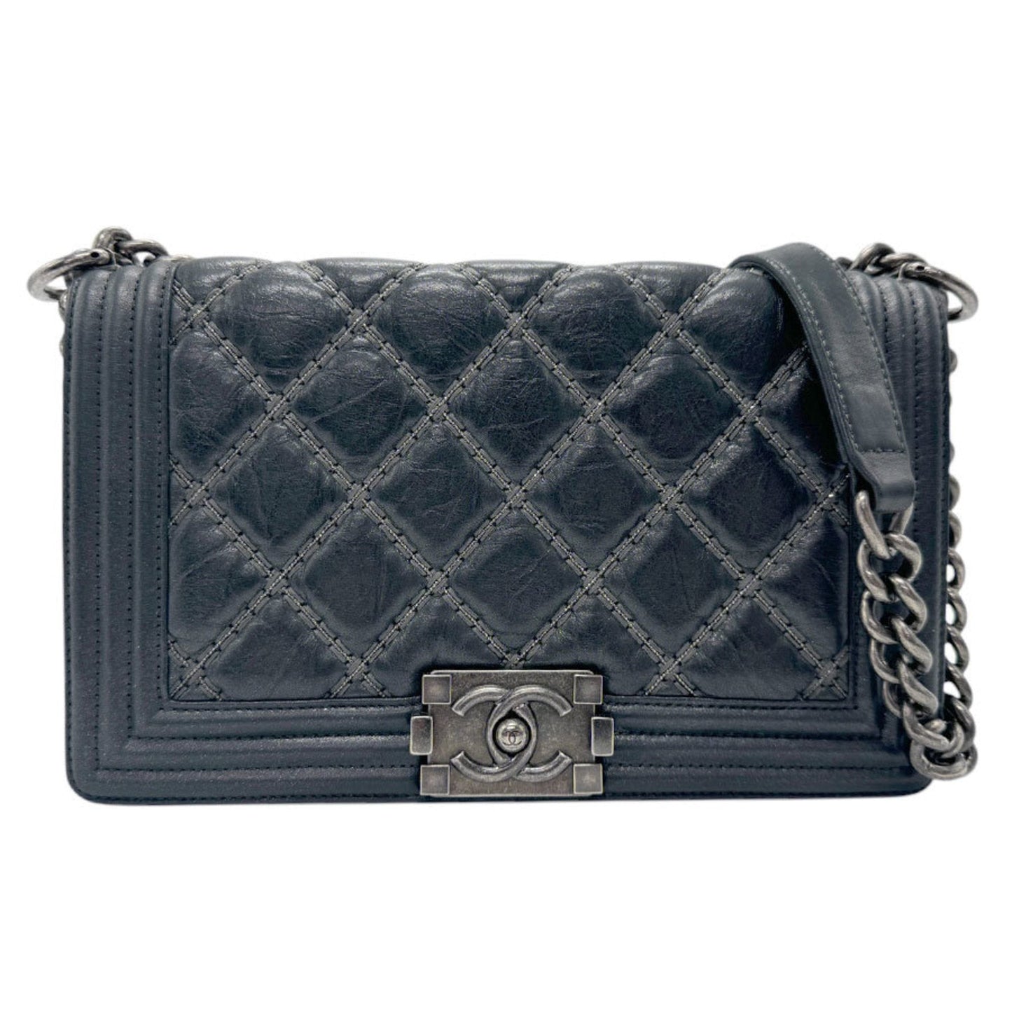 Chanel Sac Boy en cuir noir