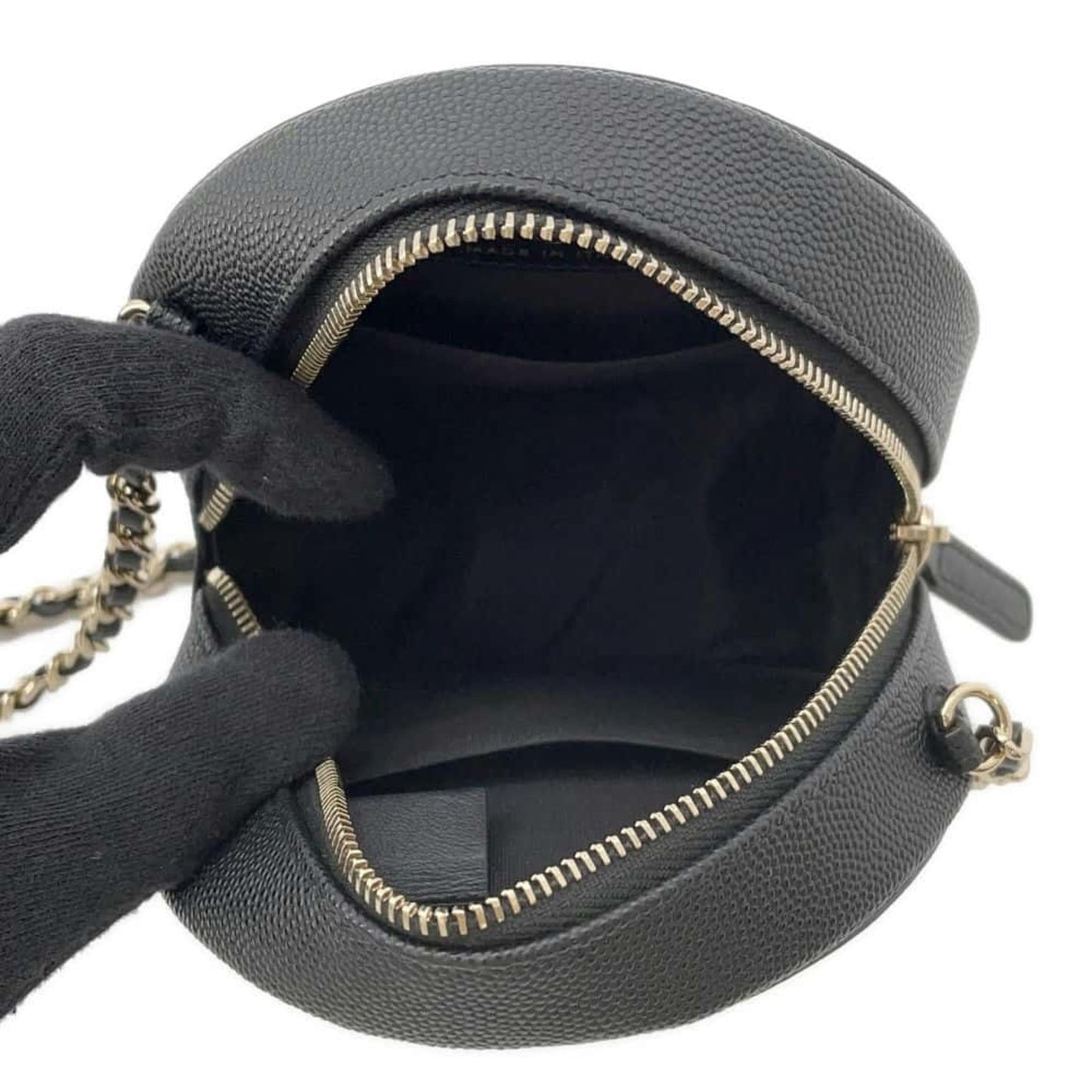 Chanel Sac Filigree en cuir caviar noir