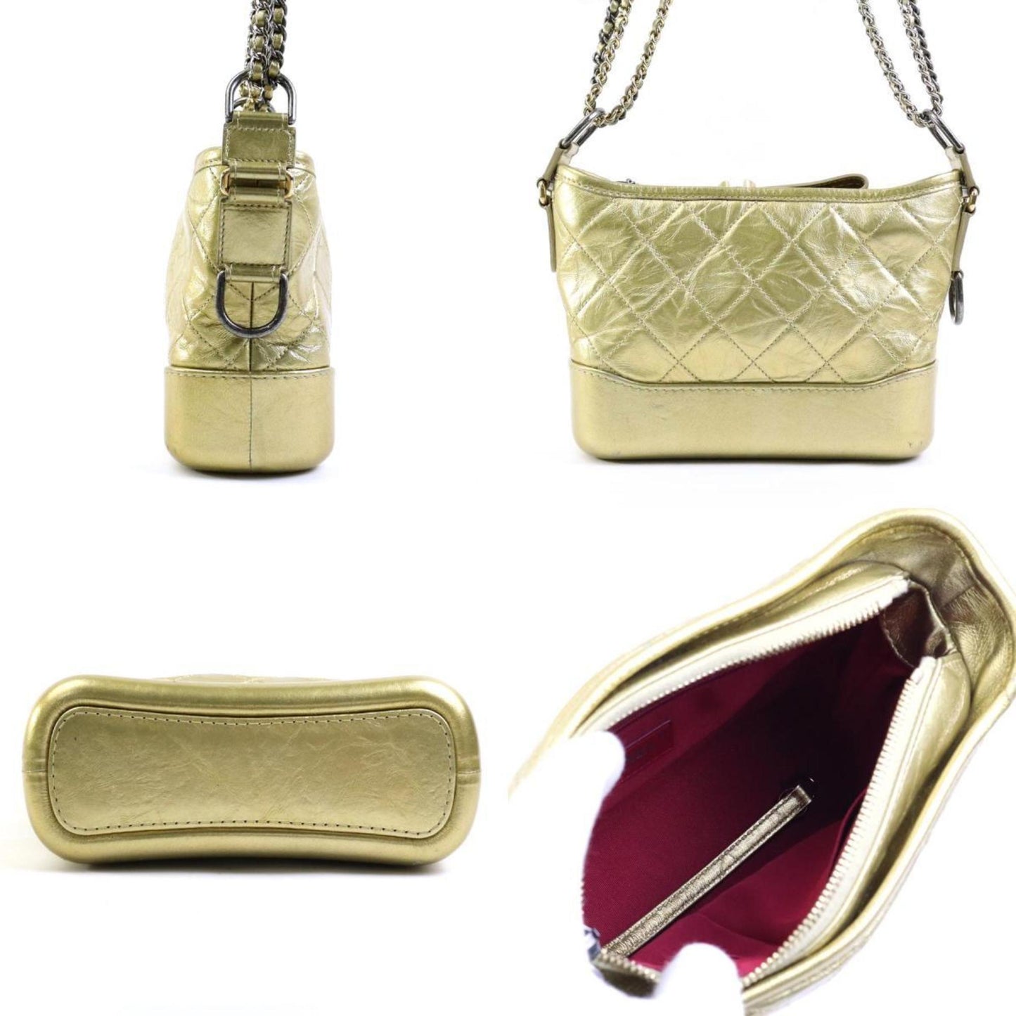 Chanel Sac Gabrielle en cuir dor