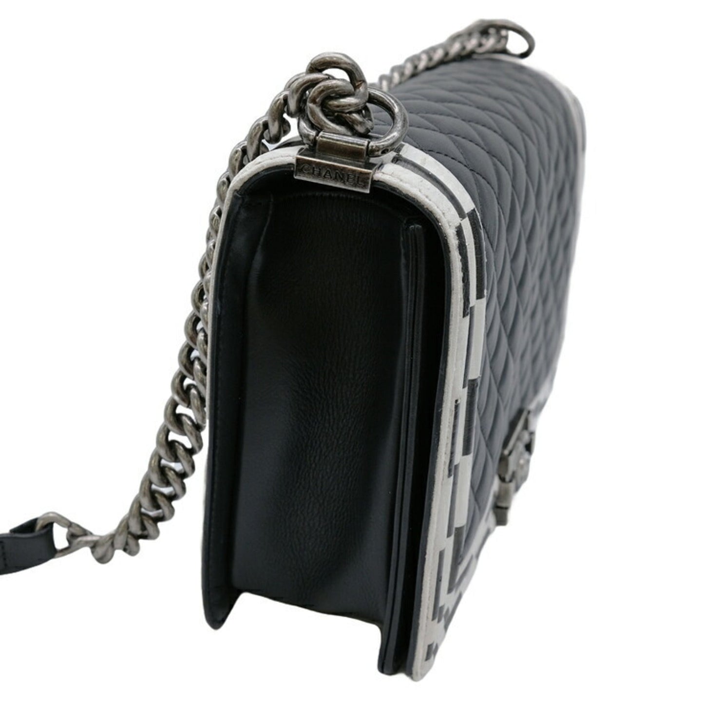 Chanel Sac Boy en cuir noir