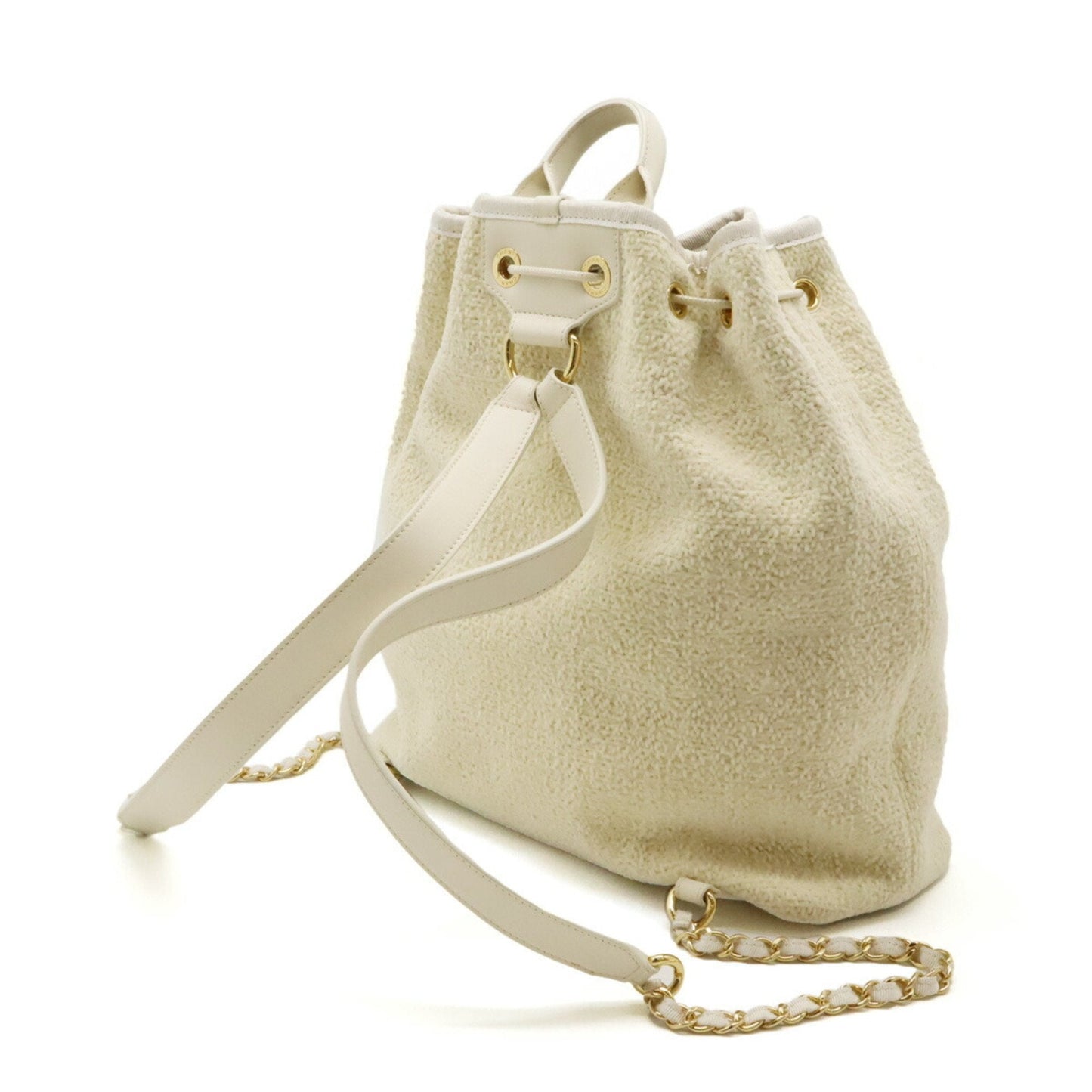 Chanel Sac Deauville en cuir beige