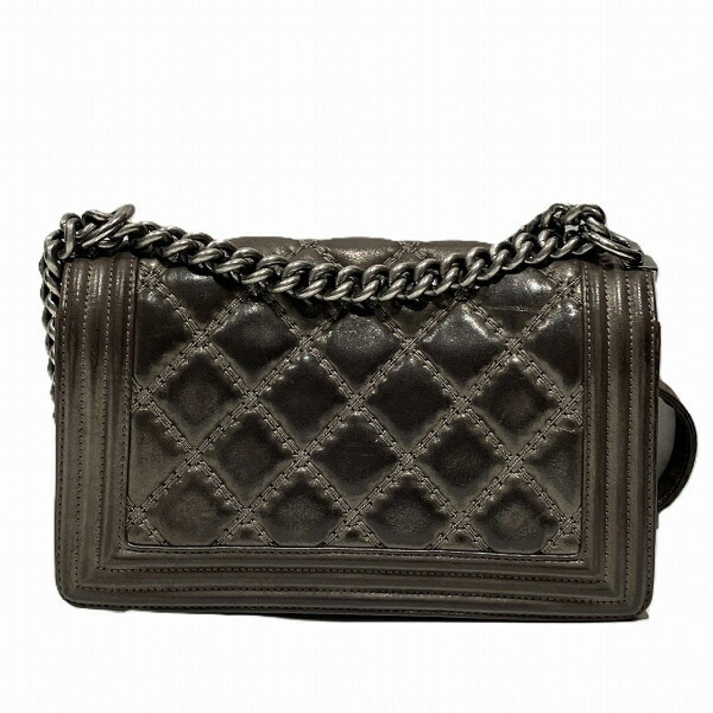 Chanel Sac Boy en cuir dor