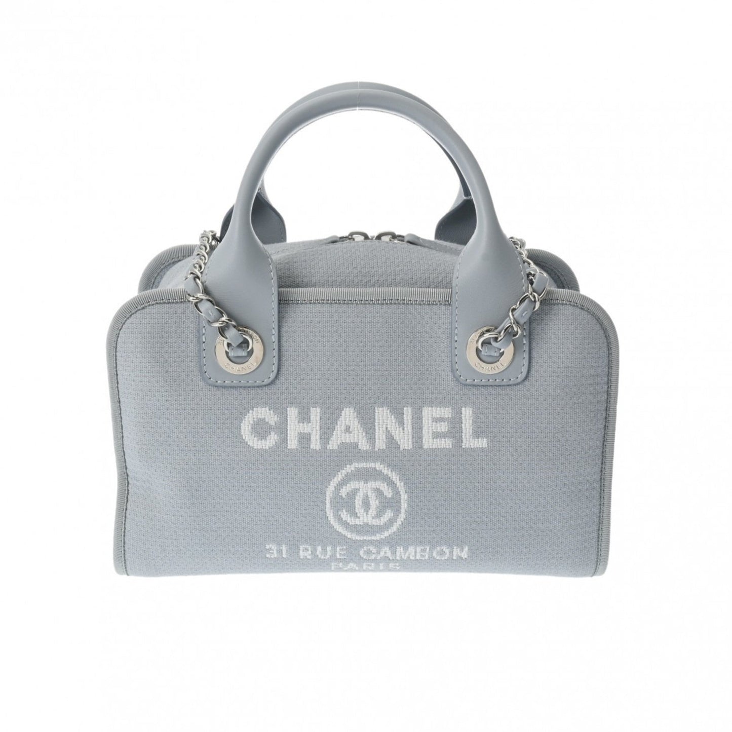 Chanel Sac Deauville en toile bleu