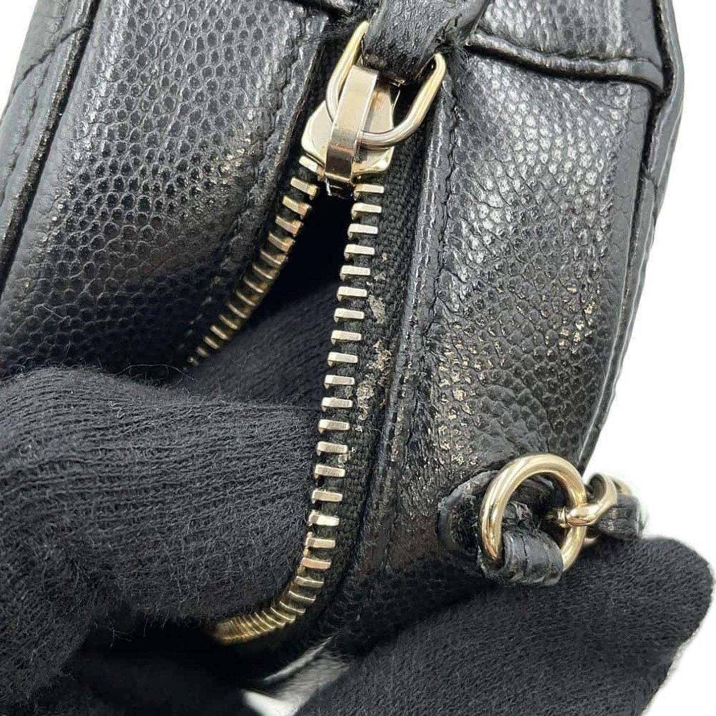 Chanel Sac Classic en cuir caviar noir