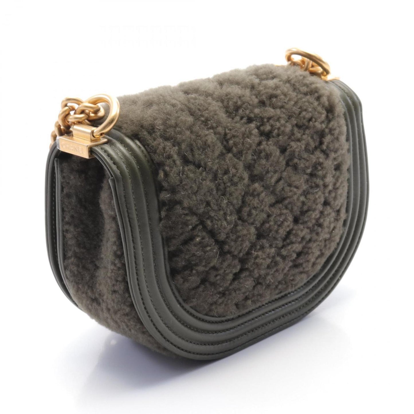 Chanel Sac Boy en cuir vert