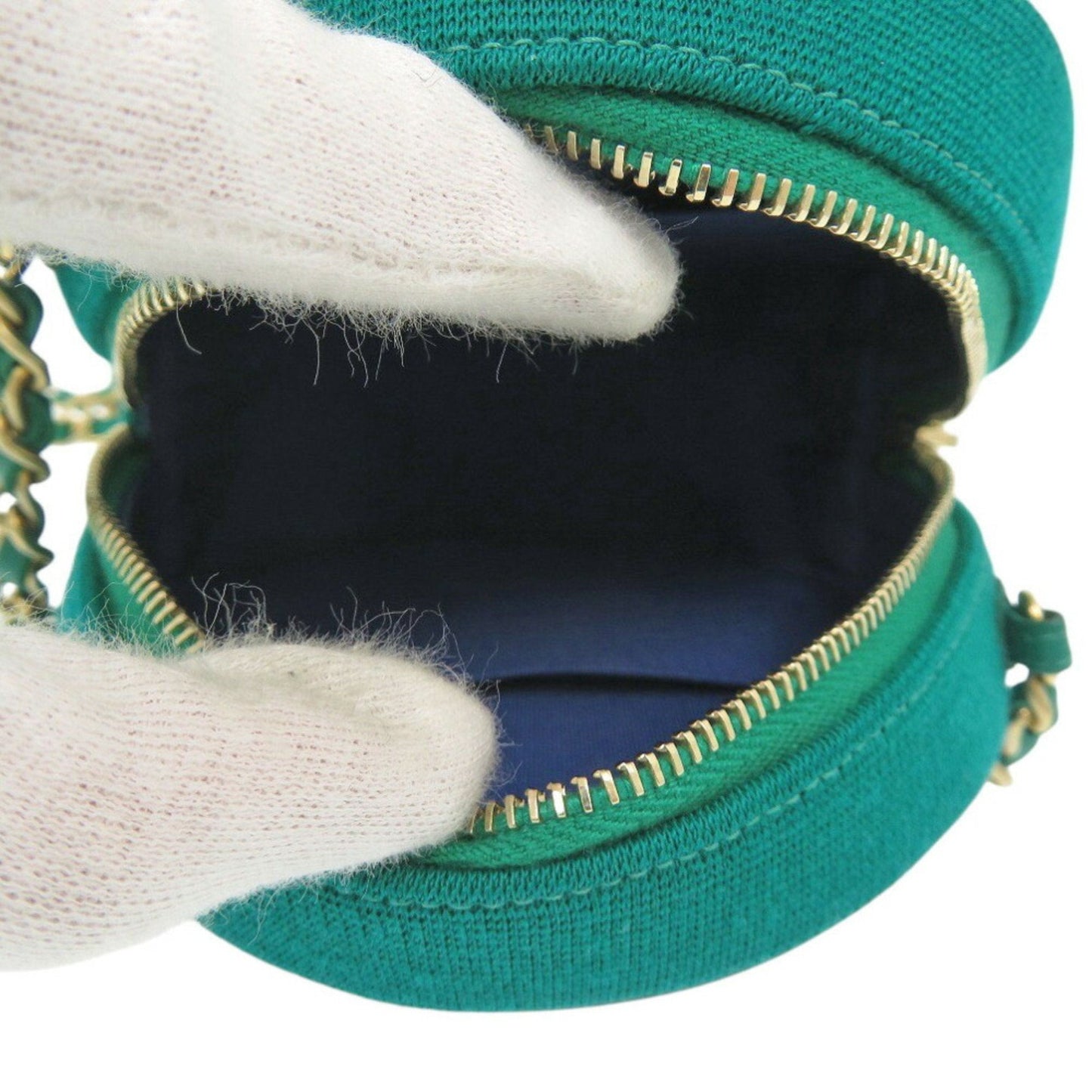 Chanel Sac Filigree en jersey bleu