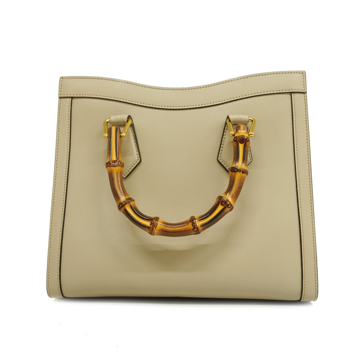 Gucci Bamboo Diana 660195 Women's Leather Handbag,Shoulder Bag Grayish