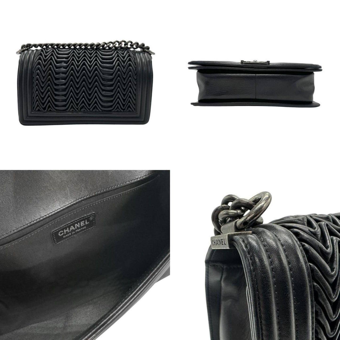 Chanel Sac Boy en cuir noir