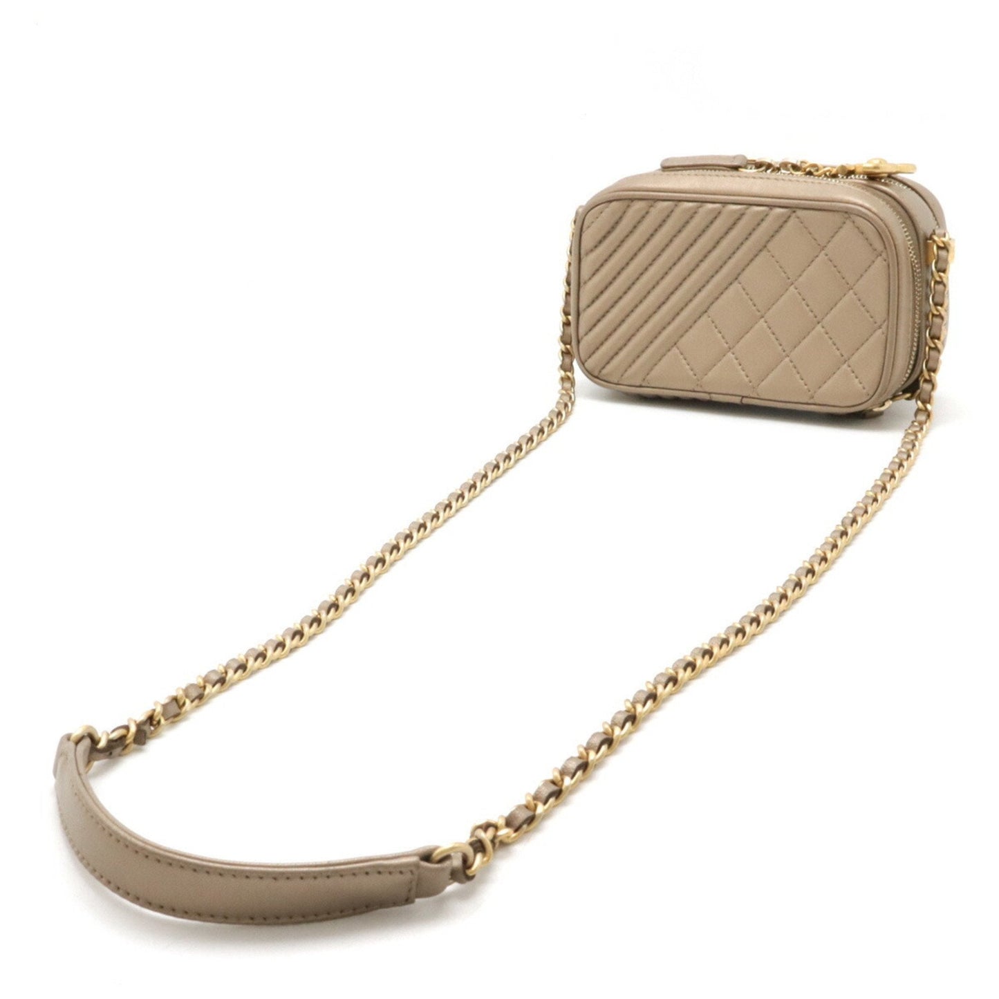 Chanel Sac Camera en cuir dor