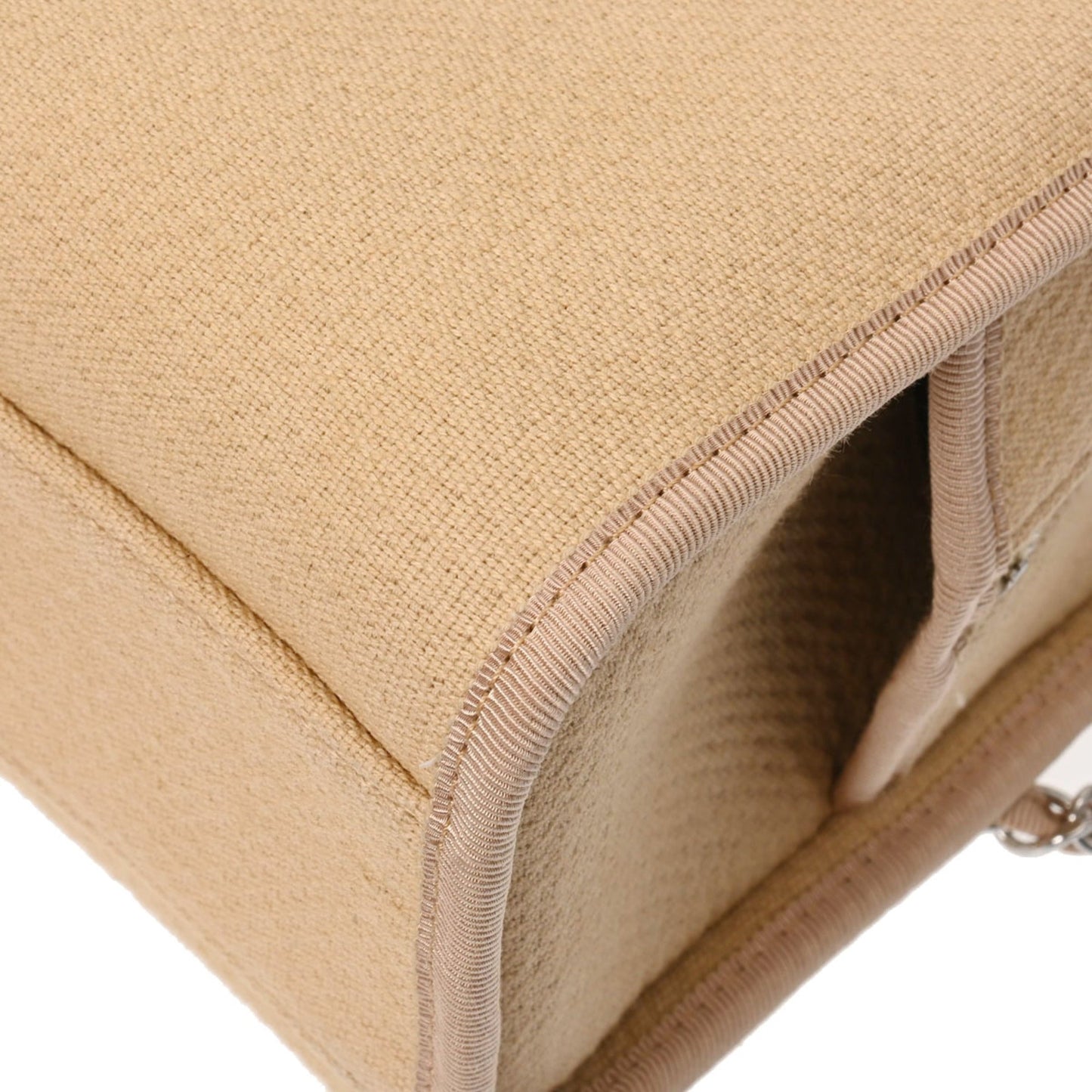 Chanel Sac Deauville en toile beige