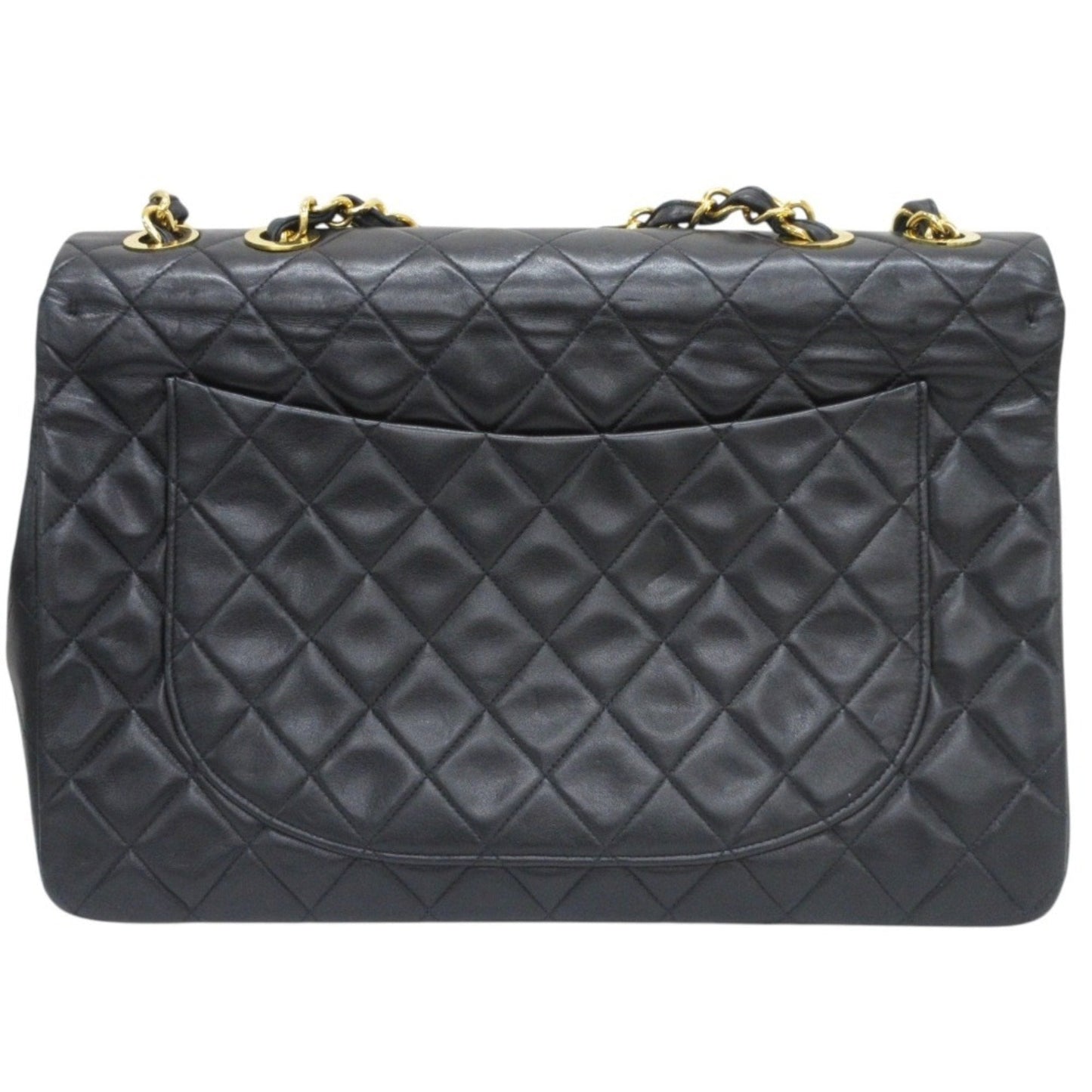 Chanel Sac Single Flap en cuir noir