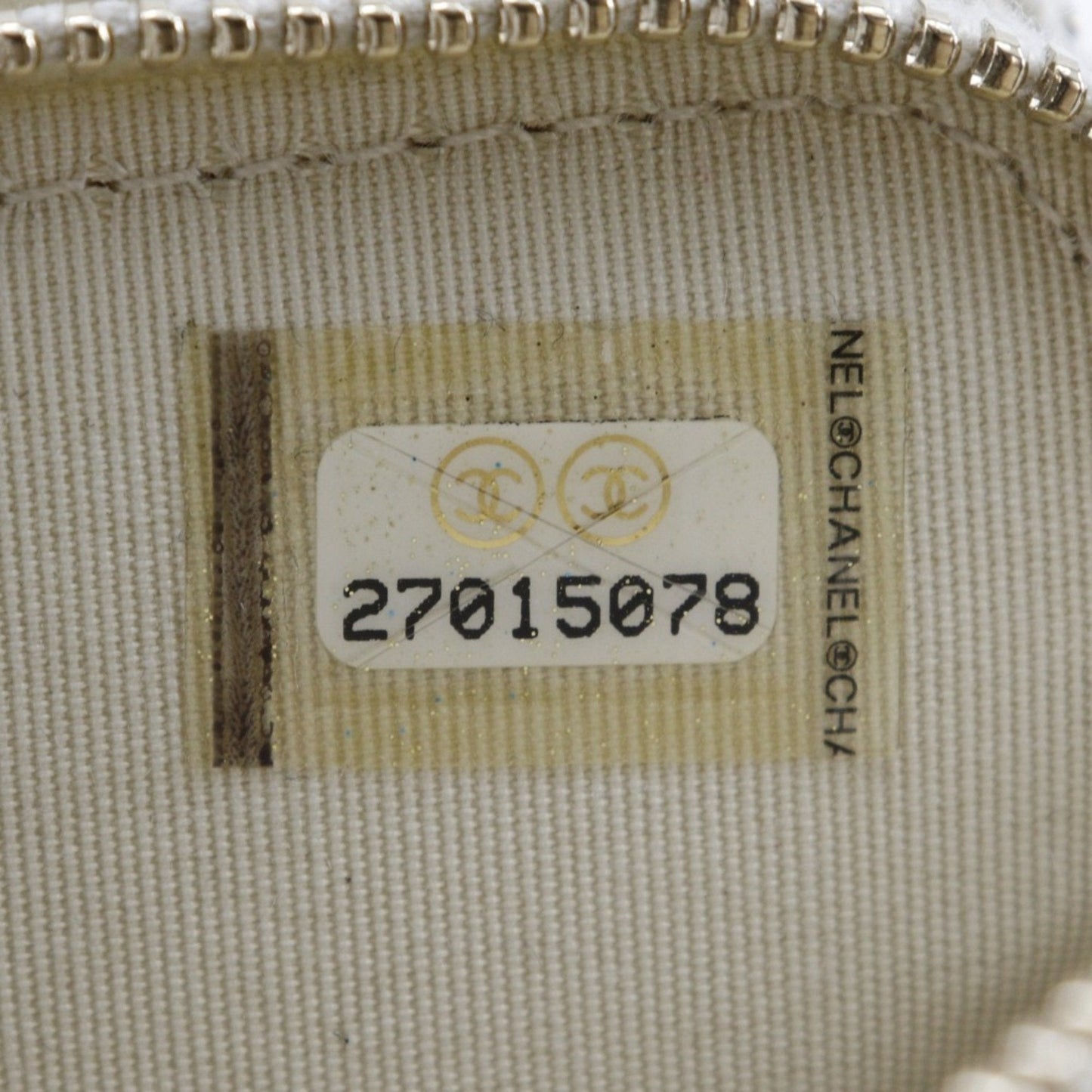 Chanel Sac Deauville en tweed blanc