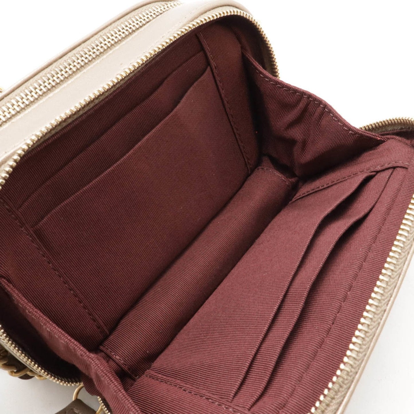 Chanel Sac Camera en cuir dor