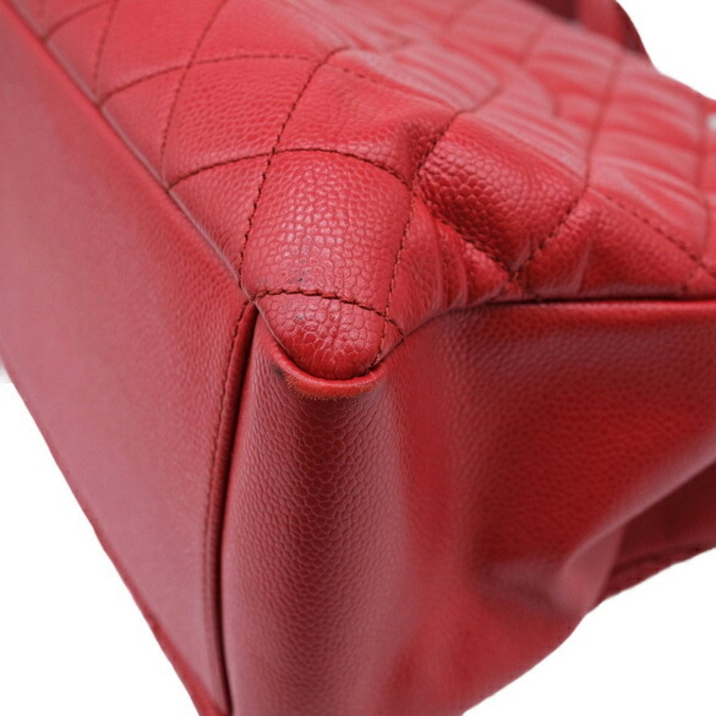 Chanel Sac GST en cuir caviar rouge