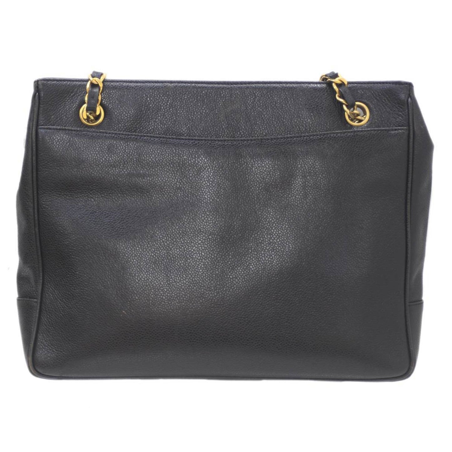 Chanel Sac Chain Tote en cuir caviar noir
