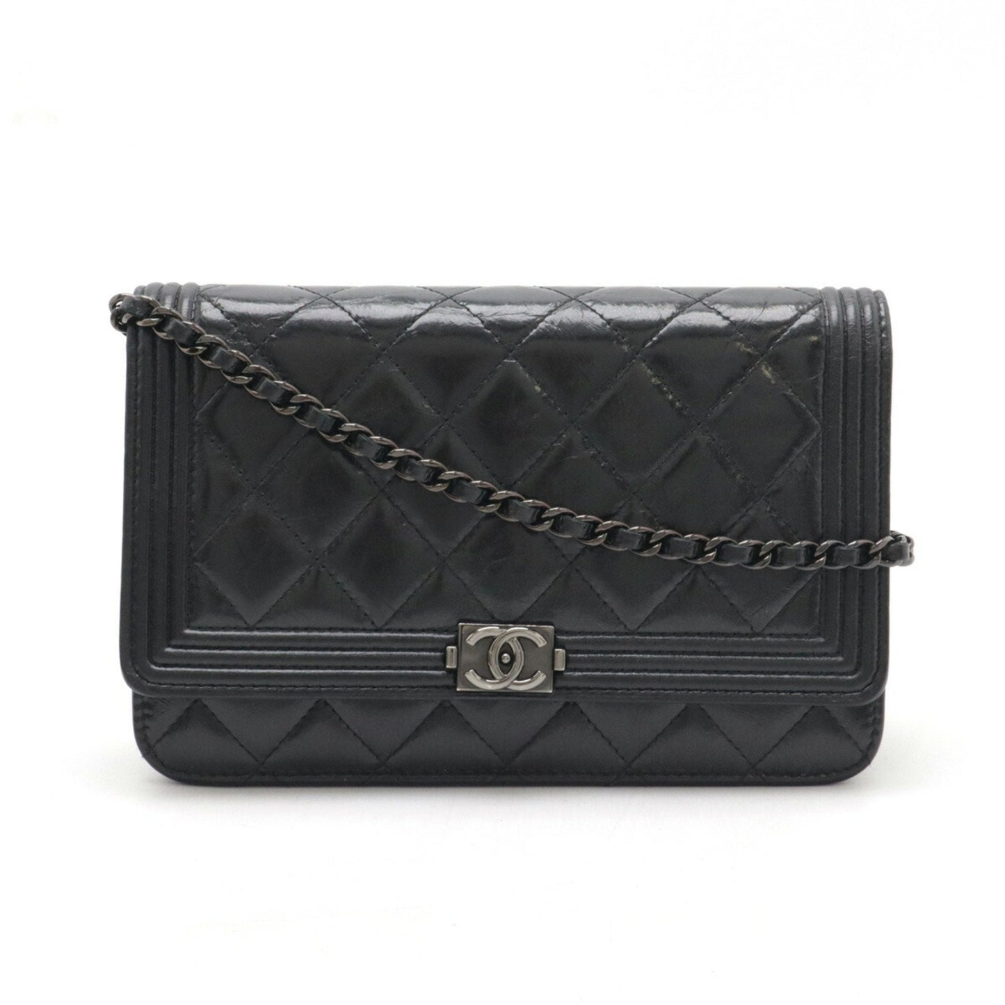 Chanel Sac Boy en cuir noir