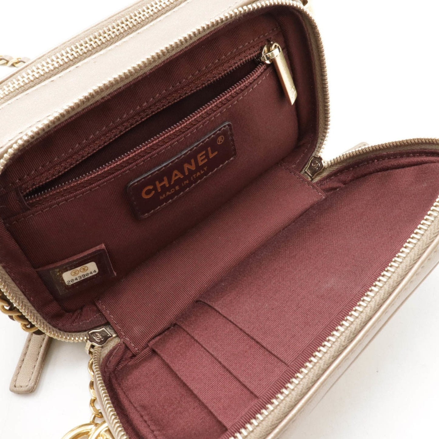 Chanel Sac Camera en cuir dor