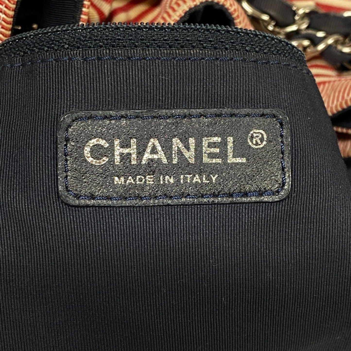 Chanel Sac Cabas en toile bleu