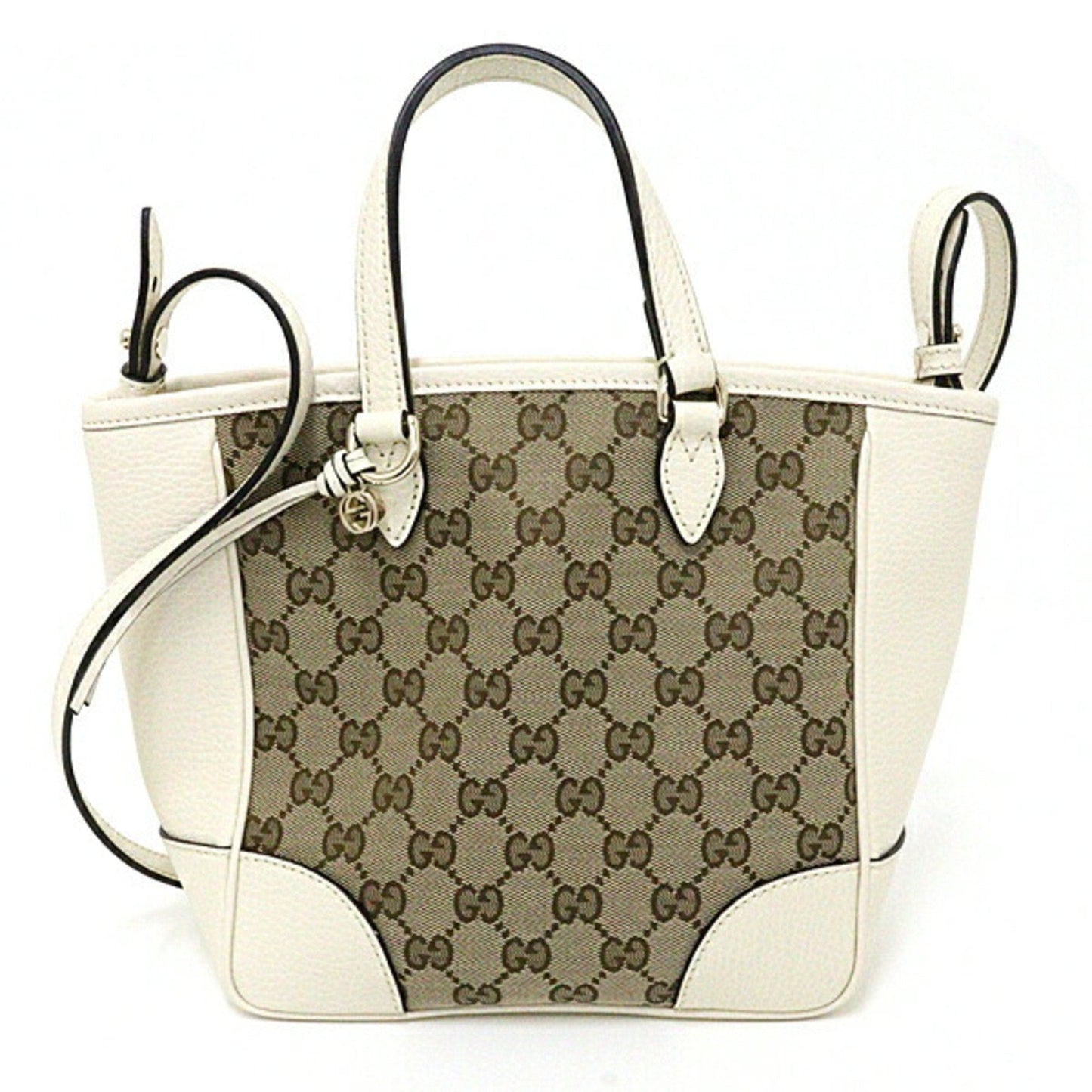 GUCCI bag handbag shoulder GG canvas 449241 white beige