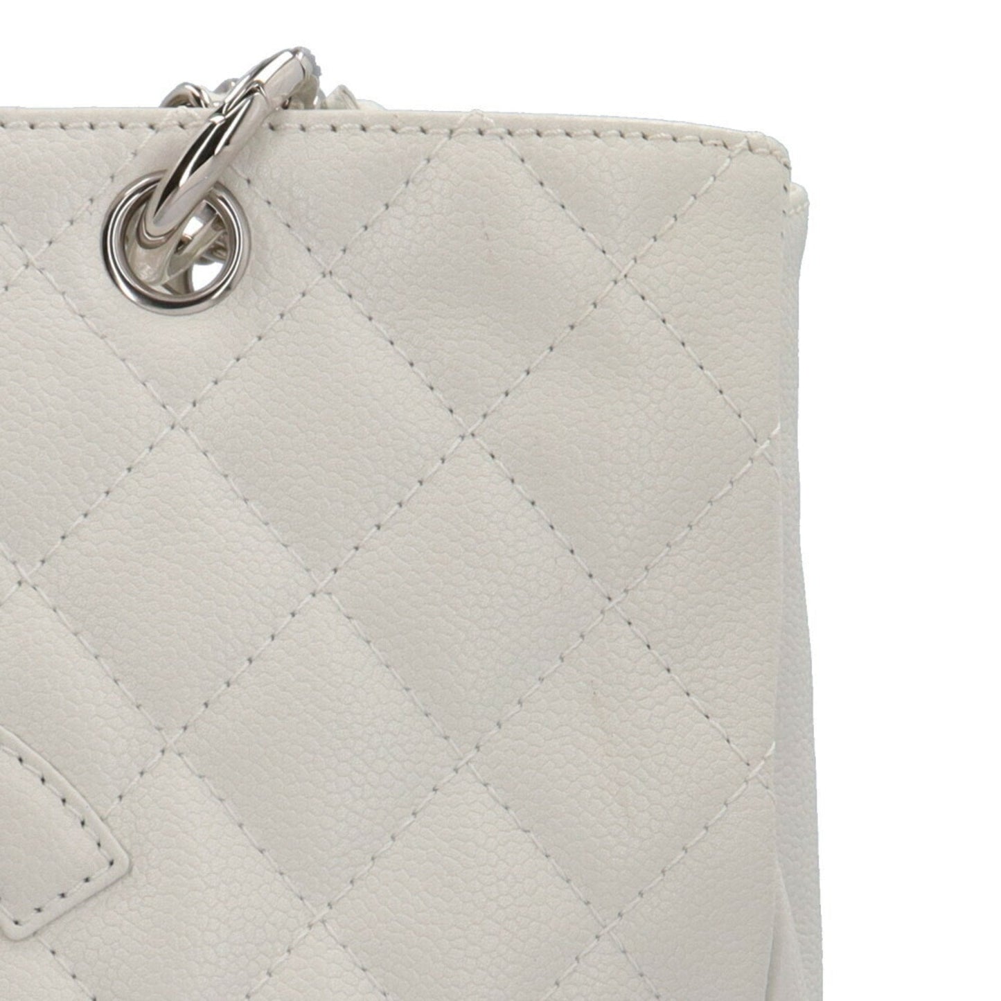 Chanel Sac GST en cuir caviar blanc