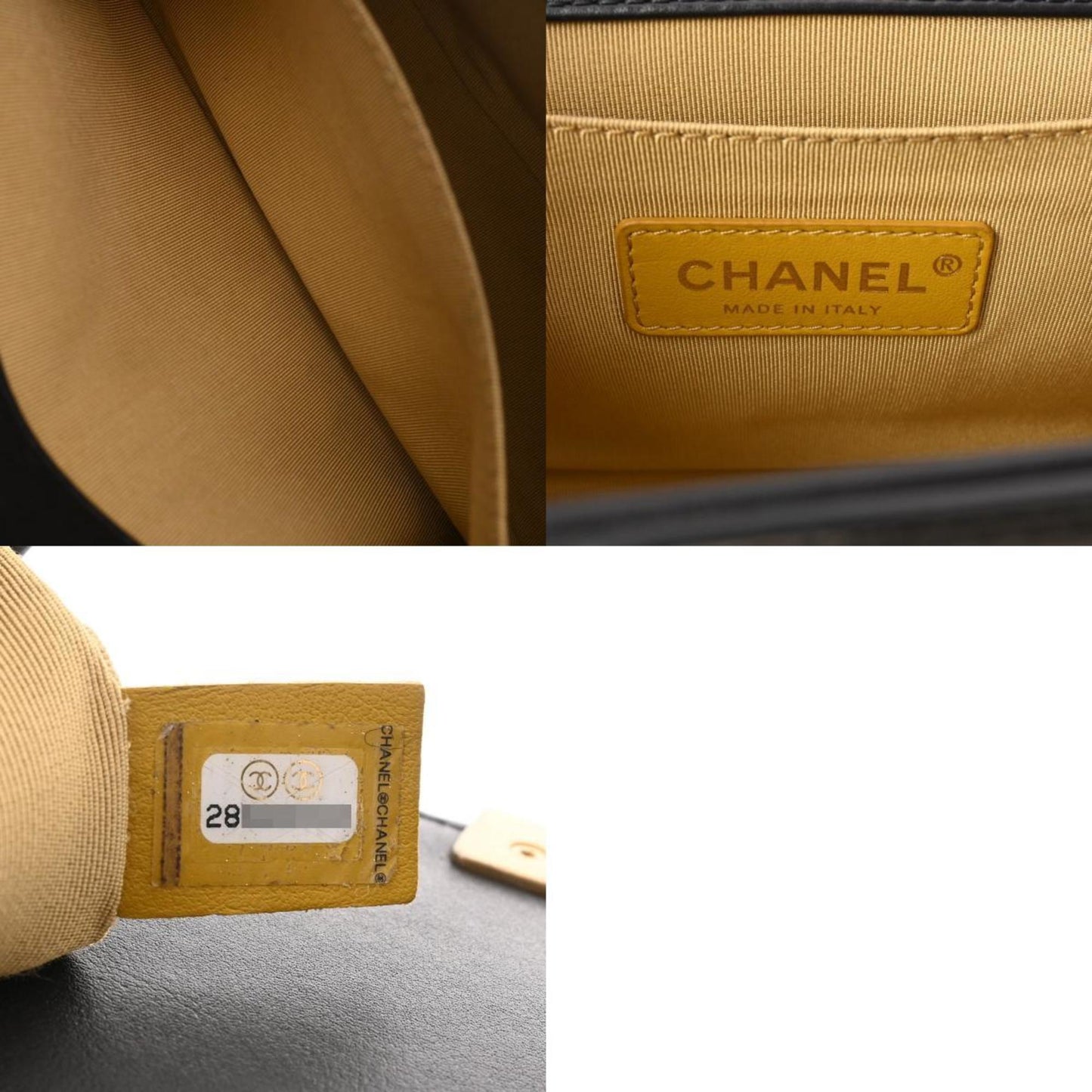 Chanel Sac Boy en cuir noir
