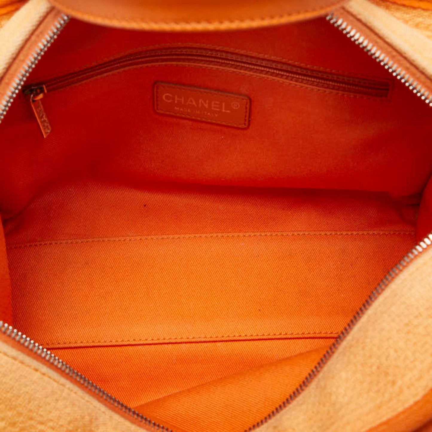 Chanel Sac Deauville en toile orange