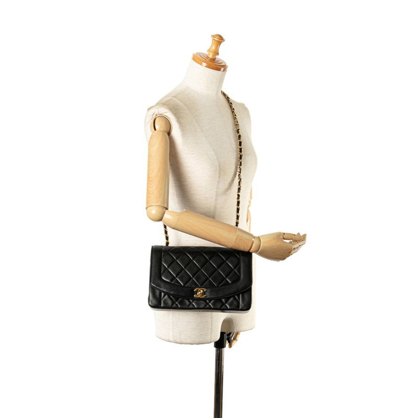 Chanel Sac Diana en cuir noir