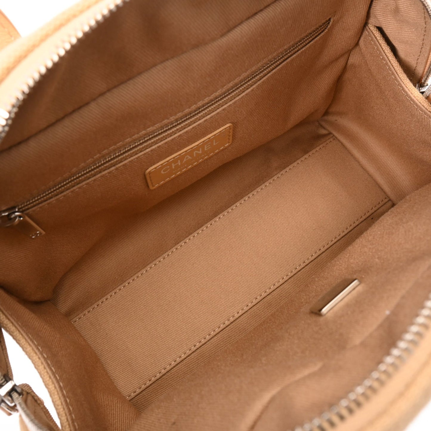 Chanel Sac Deauville en toile beige