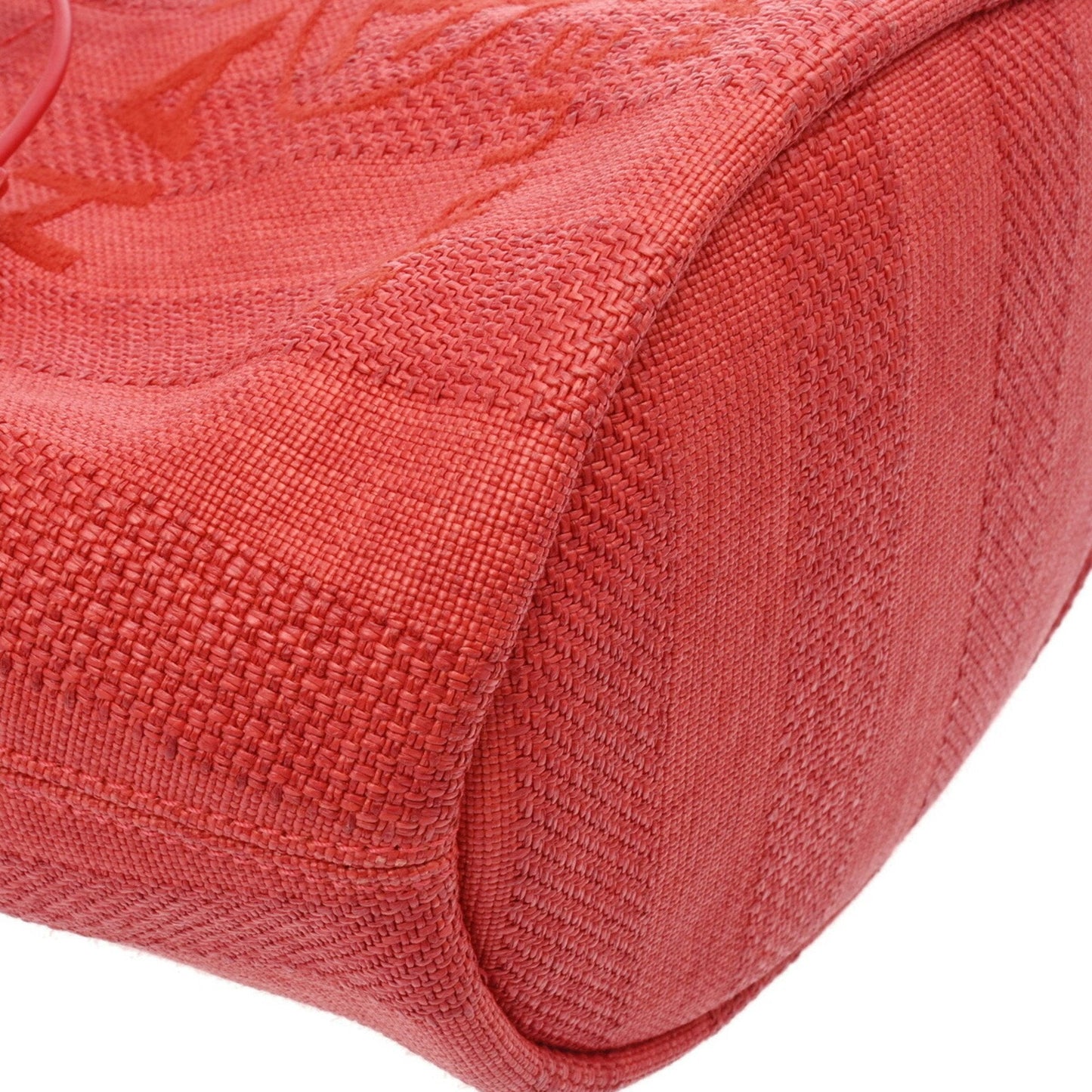 Chanel Sac Deauville en paille rouge