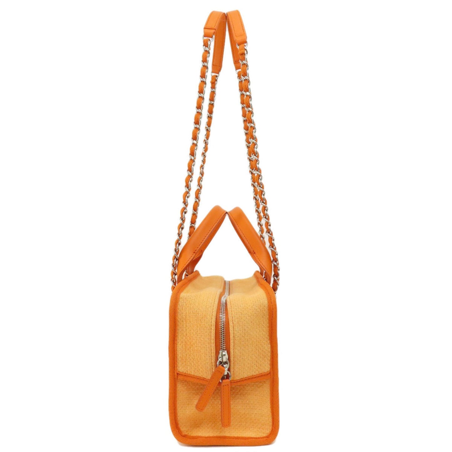 Chanel Sac Deauville en toile orange