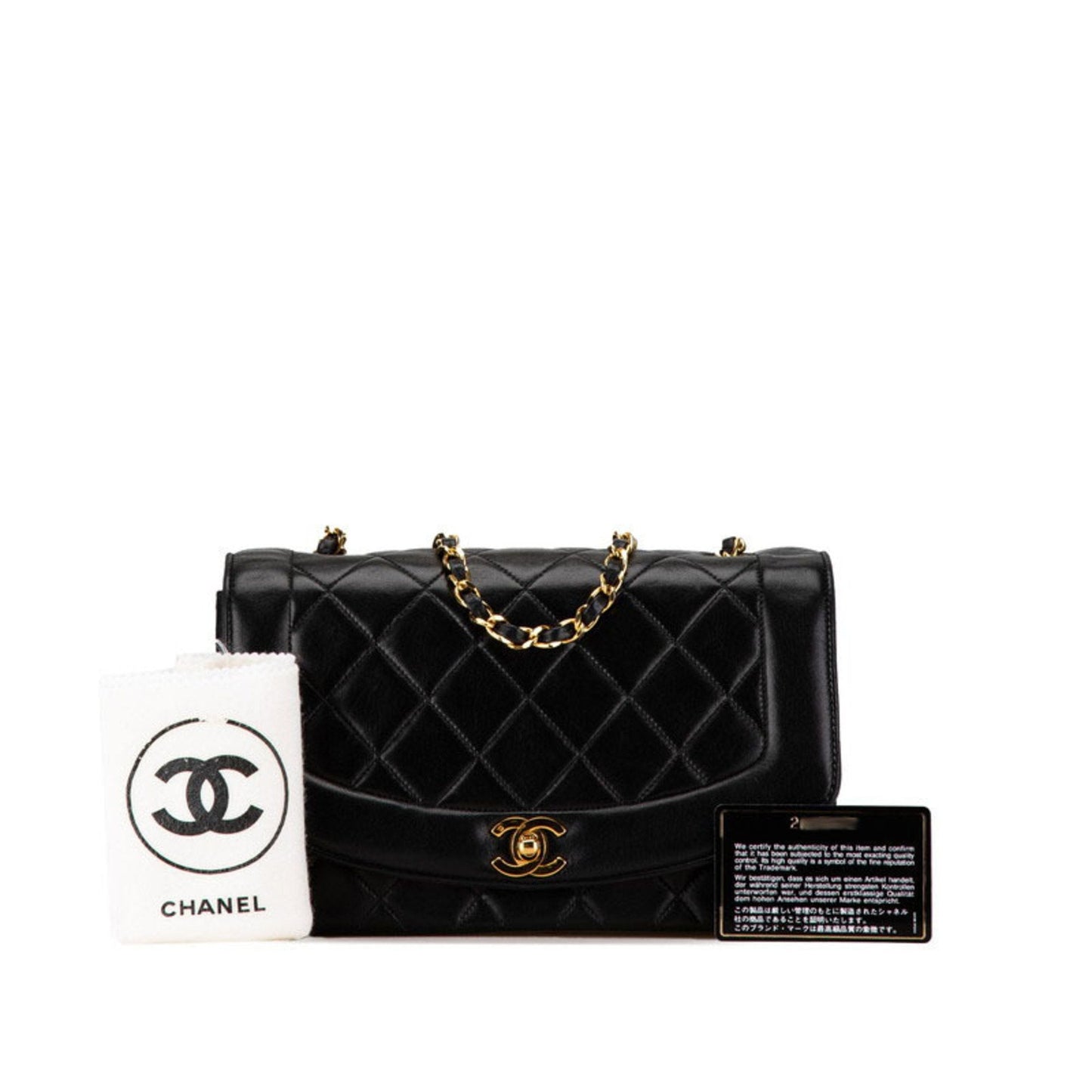 Chanel Sac Diana en cuir noir