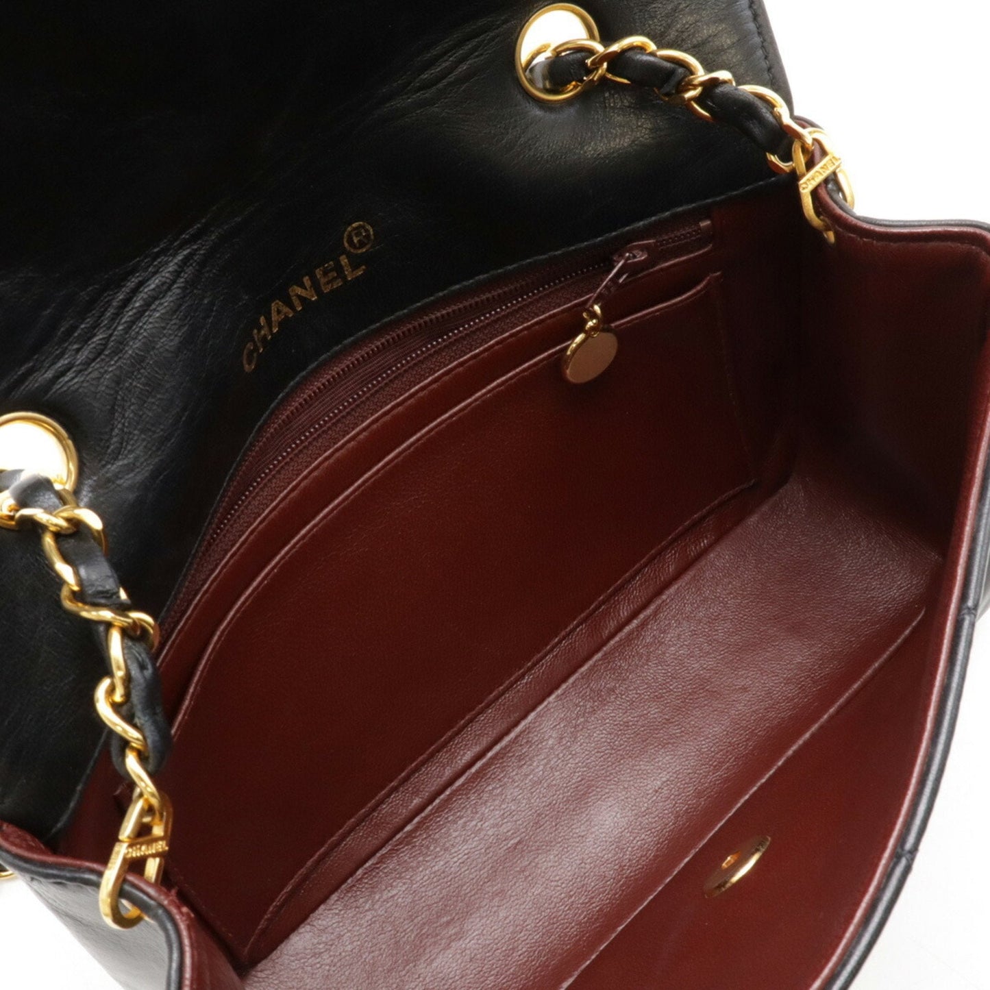 Chanel Sac Diana en cuir noir