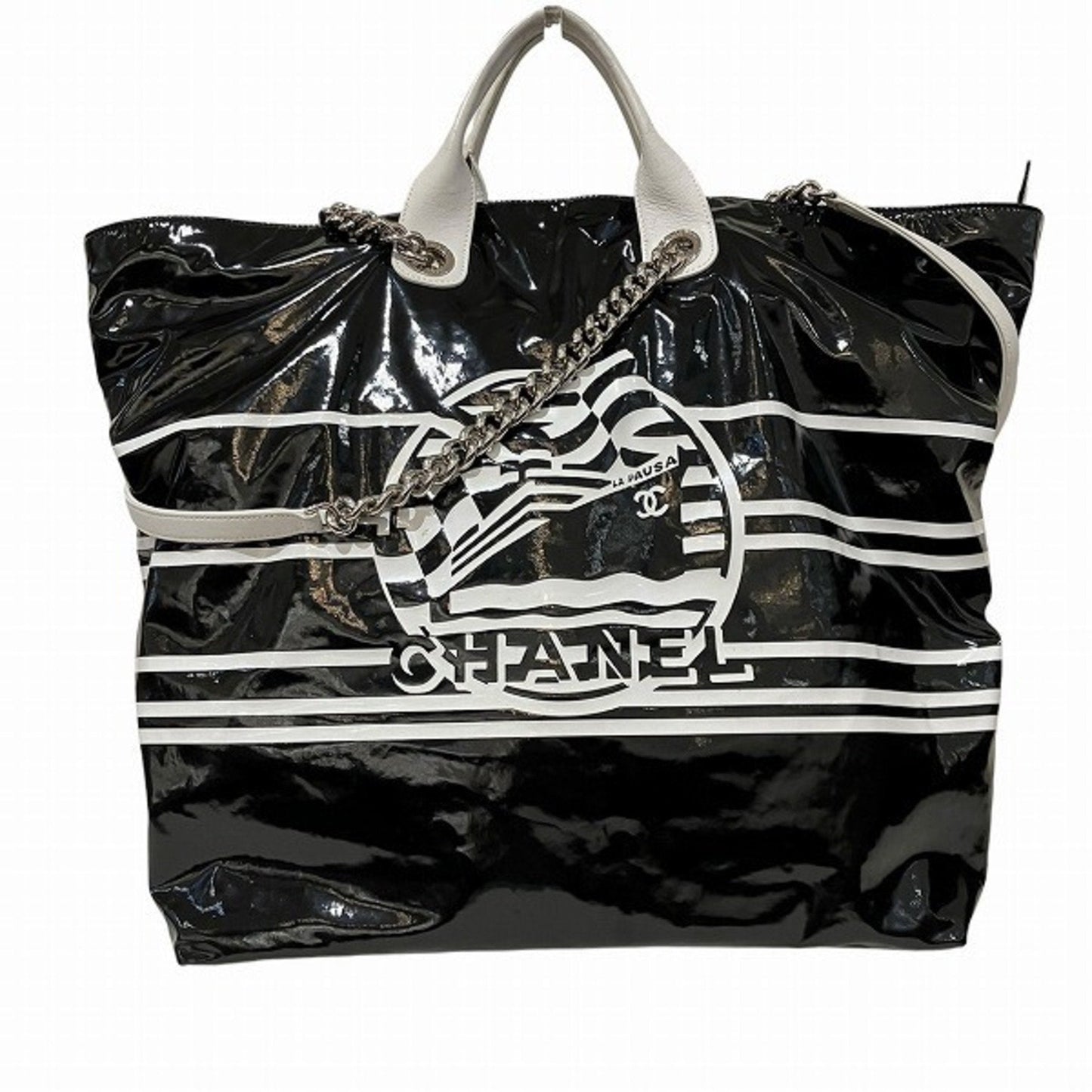 Chanel Sac La Pausa en vinyle noir