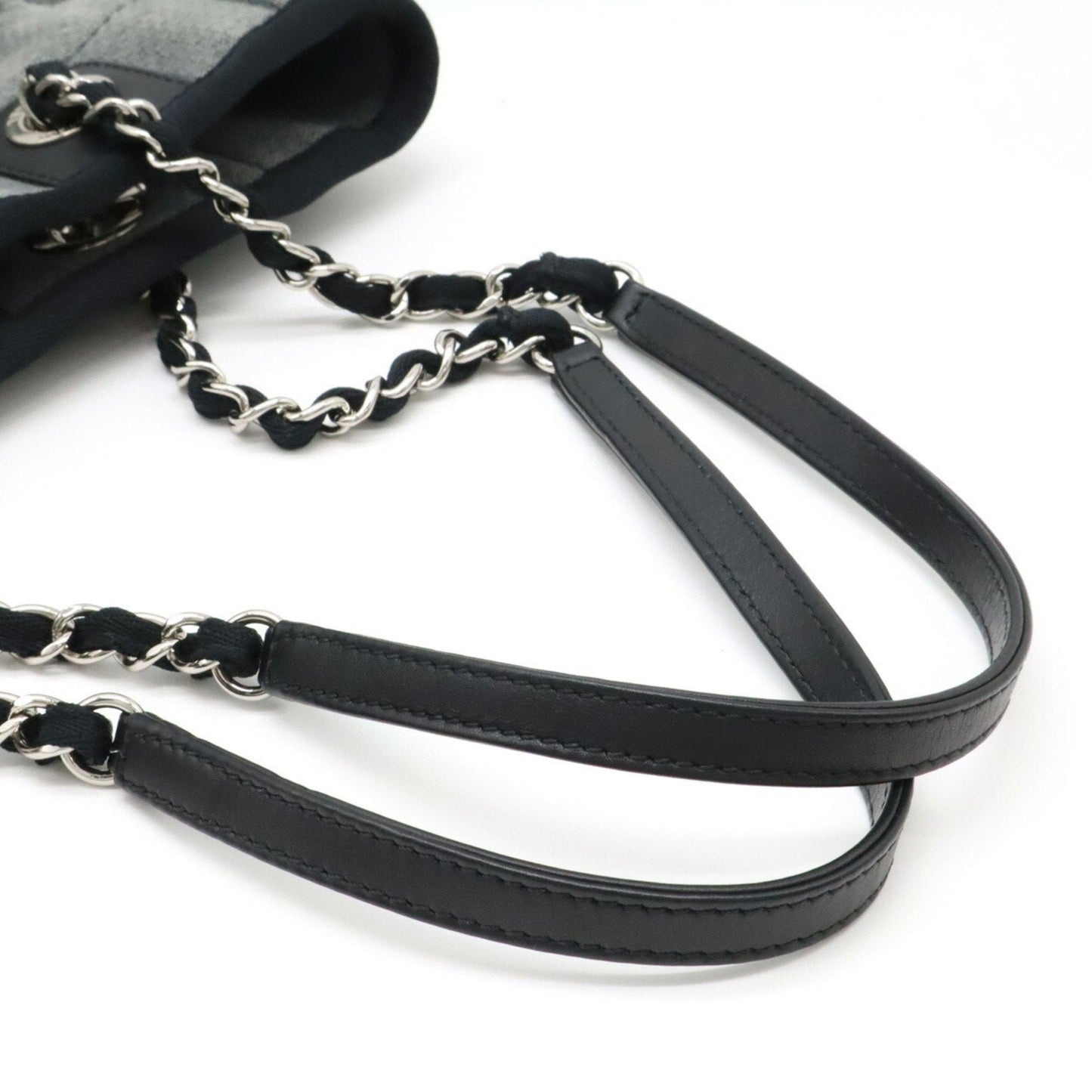 Chanel Sac Deauville en toile noir