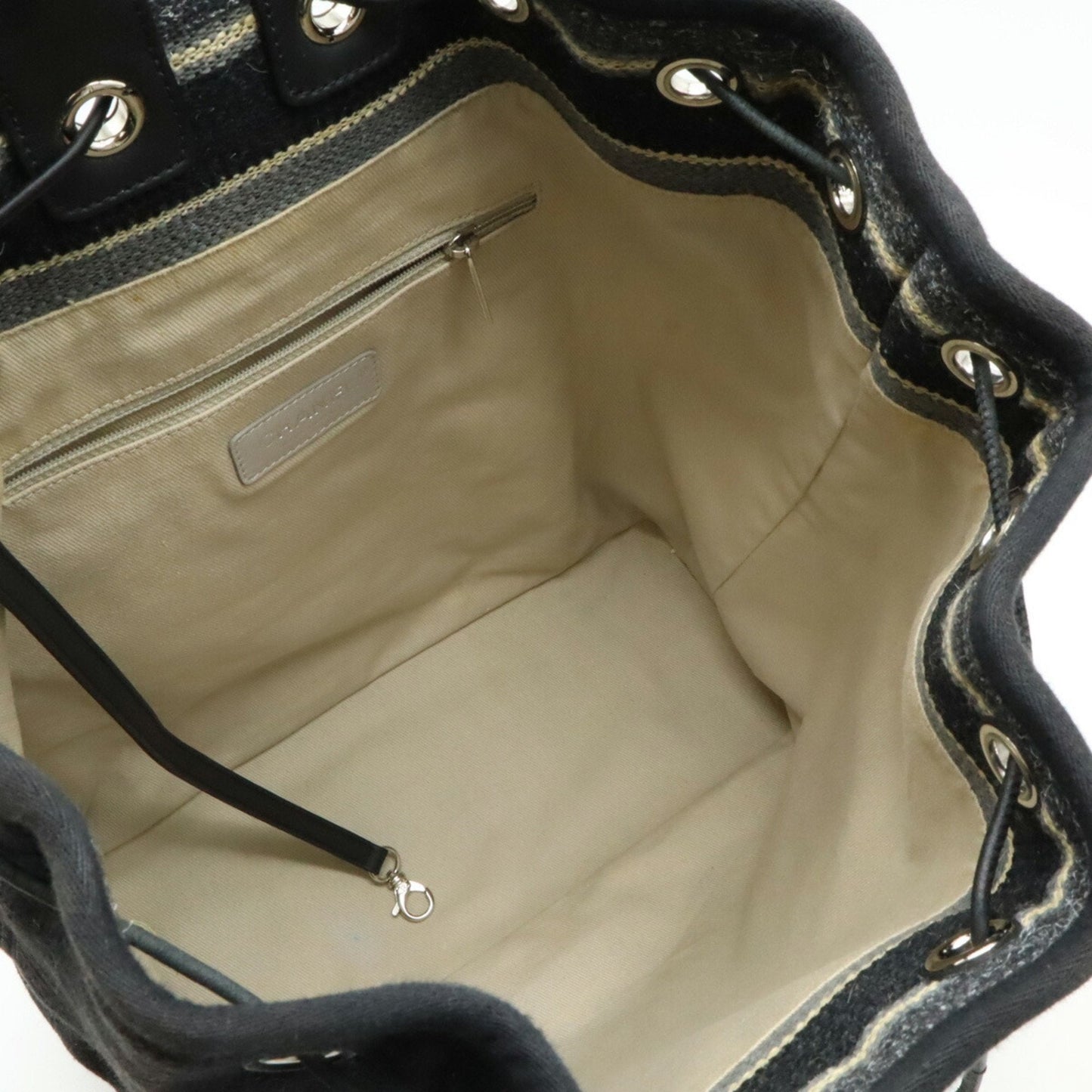 Chanel Sac Deauville en toile beige