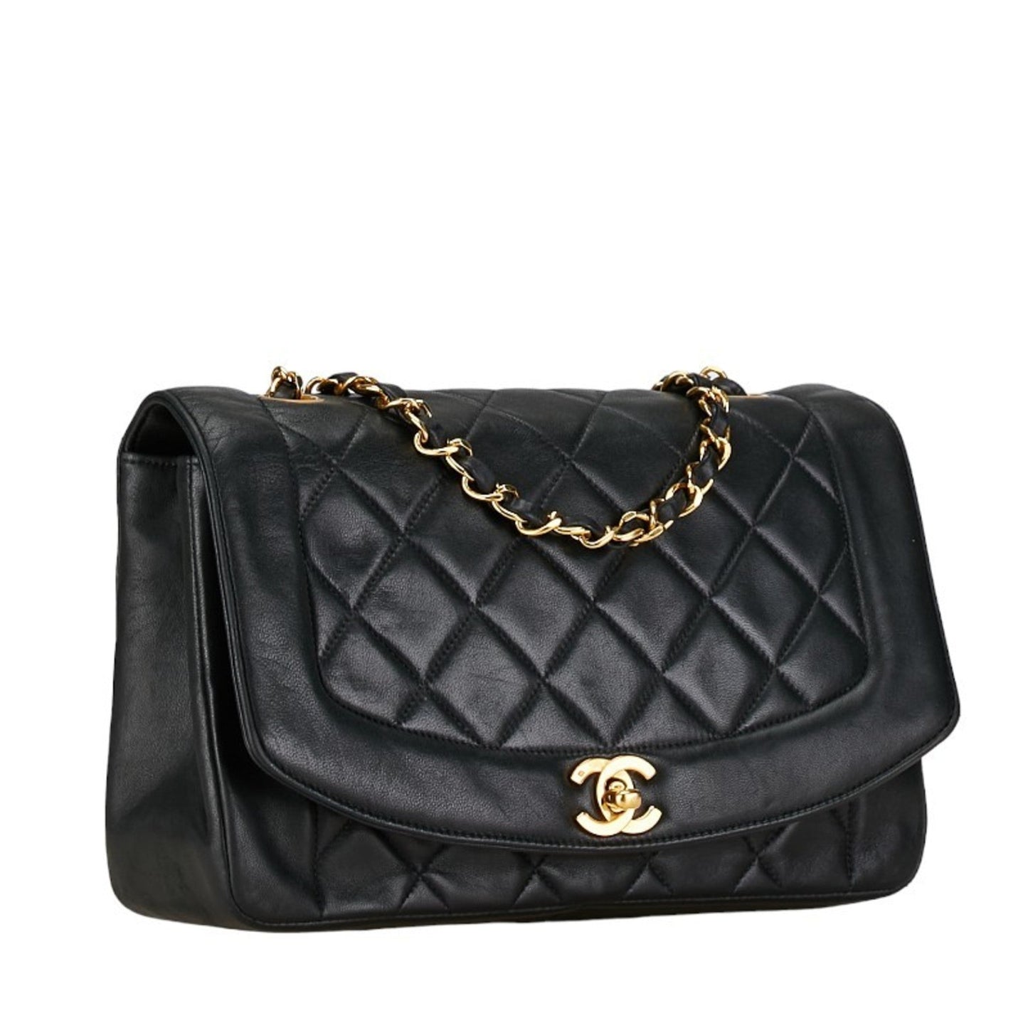 Chanel Sac Diana en cuir noir